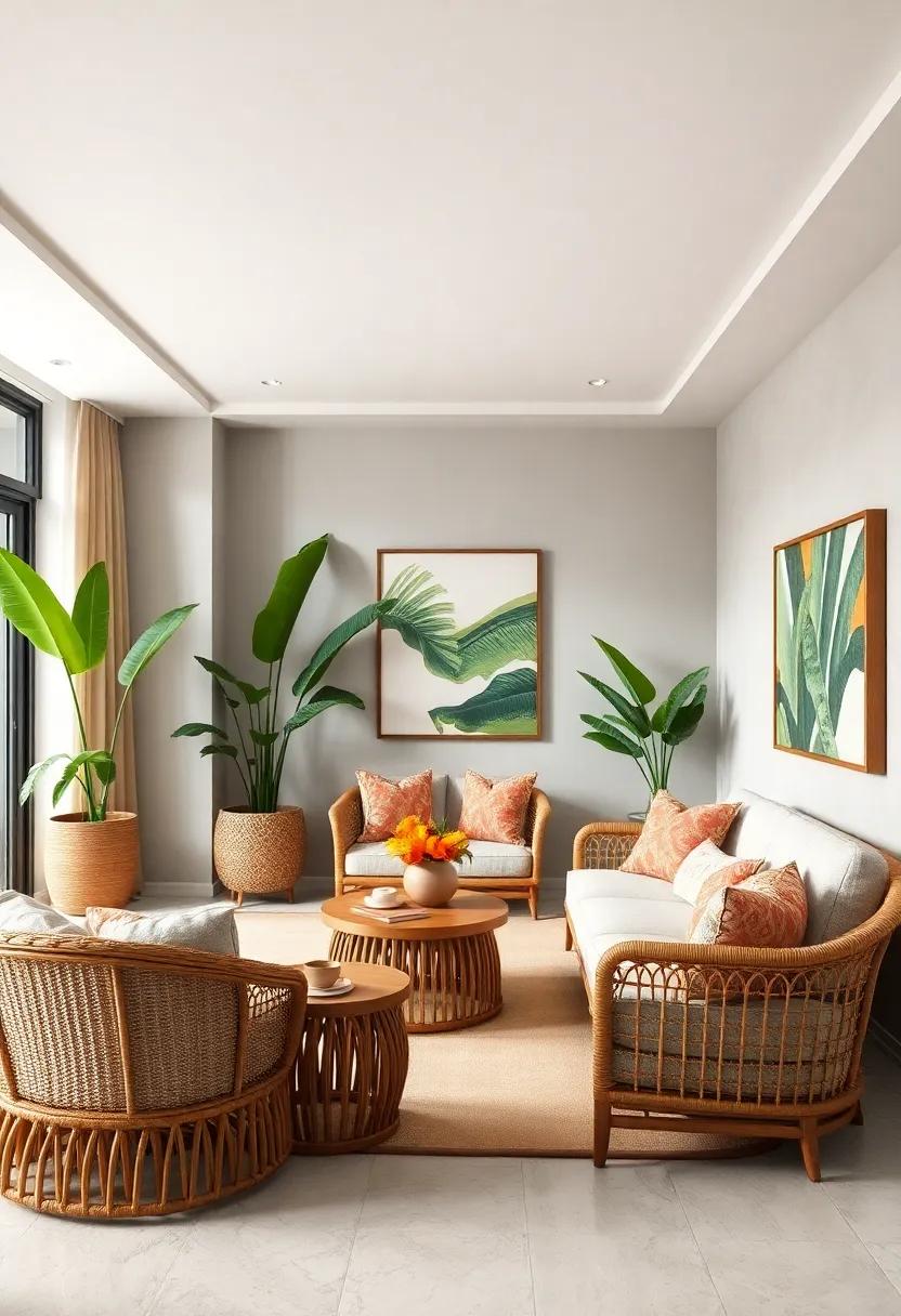 Rattan and Wicker Furnishings: ‌Choose⁣ rattan‌ or wicker furniture pieces that evoke a relaxed island vibe while adding ⁤texture and‌ warmth to your space