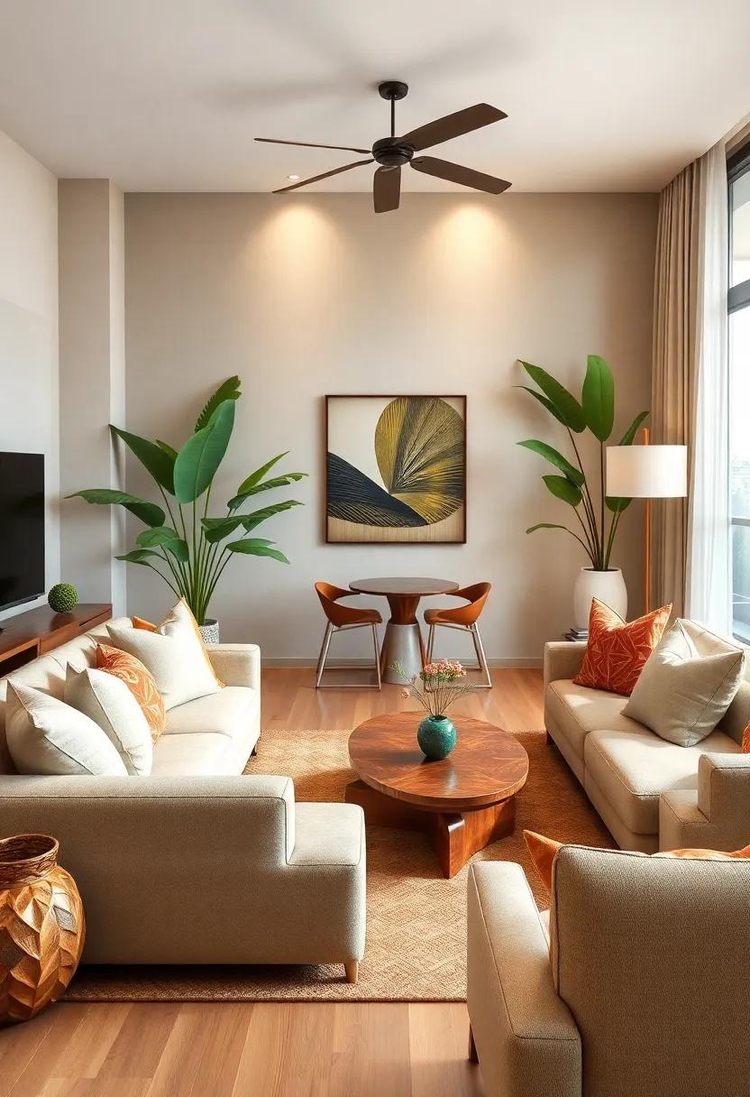 accent​ with Coconut Shell‍ Décor: Use decorative ⁢bowls, lamps, or sculptures⁣ made from coconut shells to add‍ an authentic tropical ⁣touch