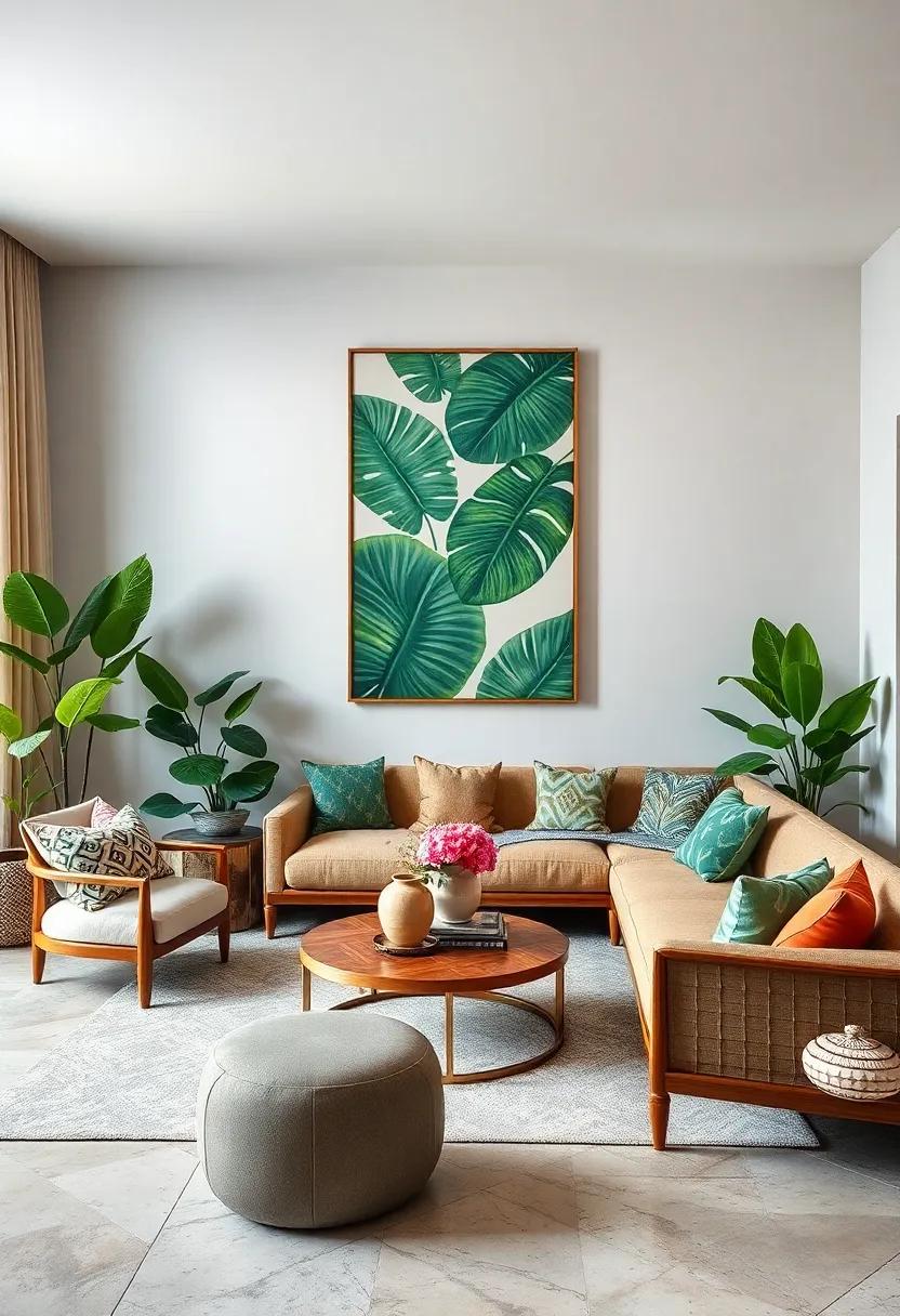 large Leaf Prints: ‍Incorporate oversized‍ botanical prints in your⁤ artwork or‌ textiles to bring a dramatic flair reminiscent of lush‌ foliage