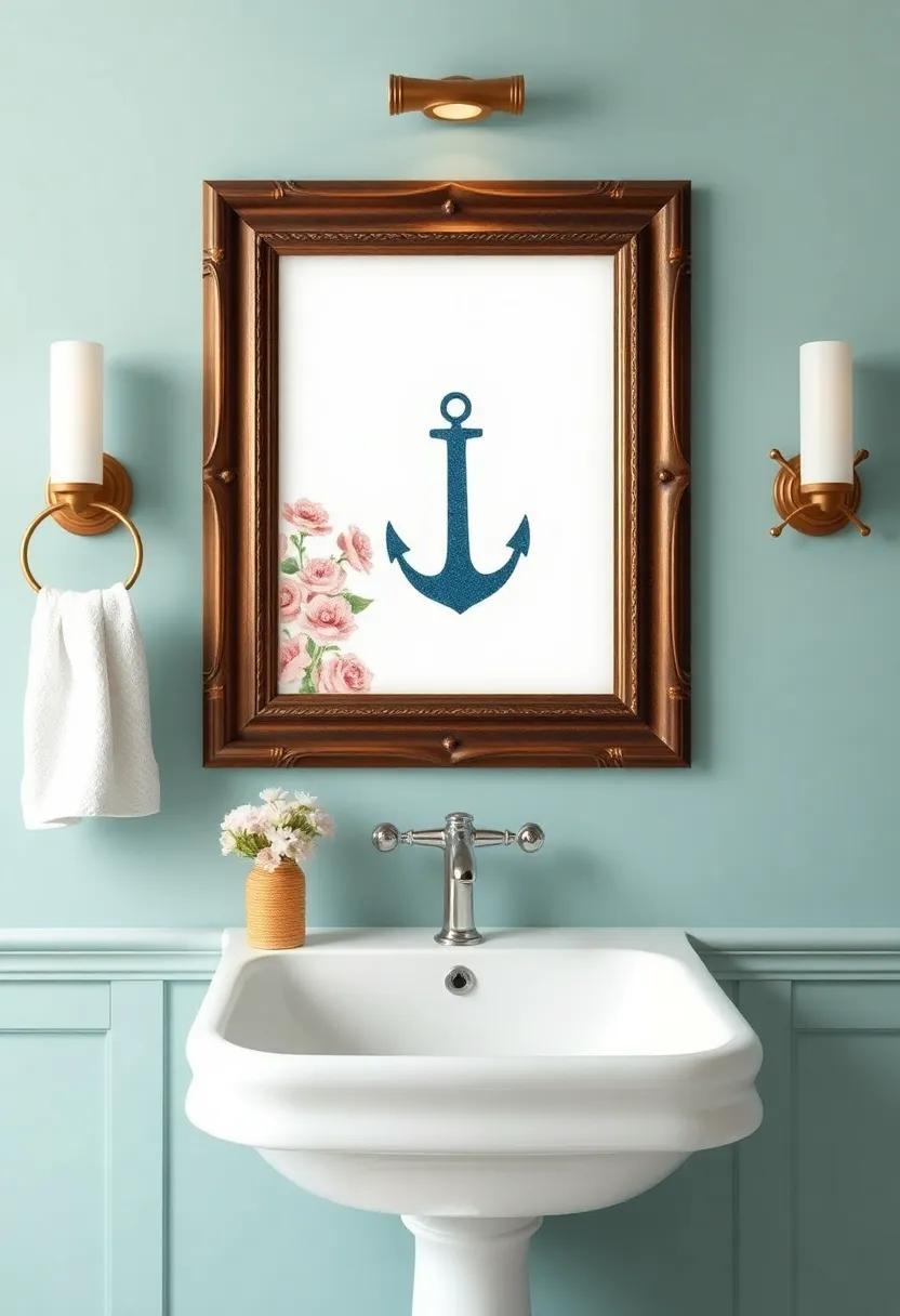 Exploring Themes: Nautical, Floral, and Retro Bathroom Art Ideas