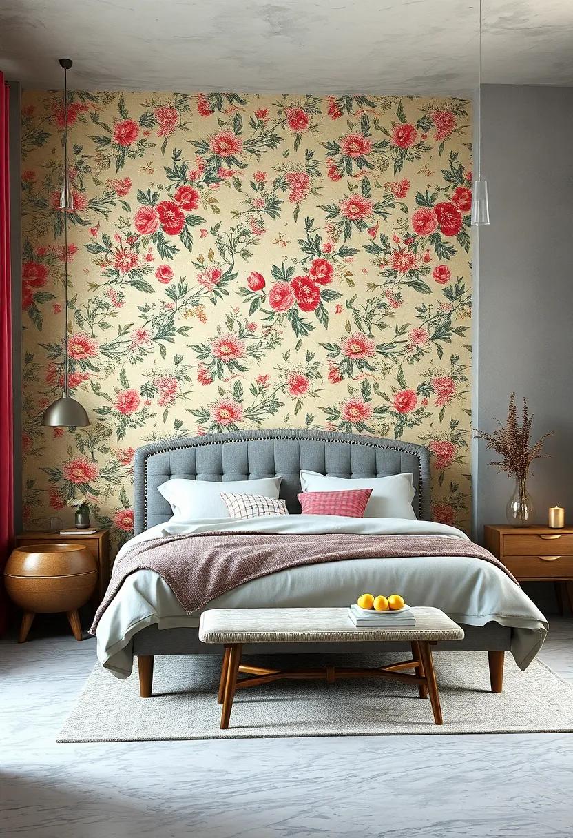 Eclectic Wallpaper Patterns: Dive into floral prints or geometric shapes that bring a splash of nostalgia to your walls