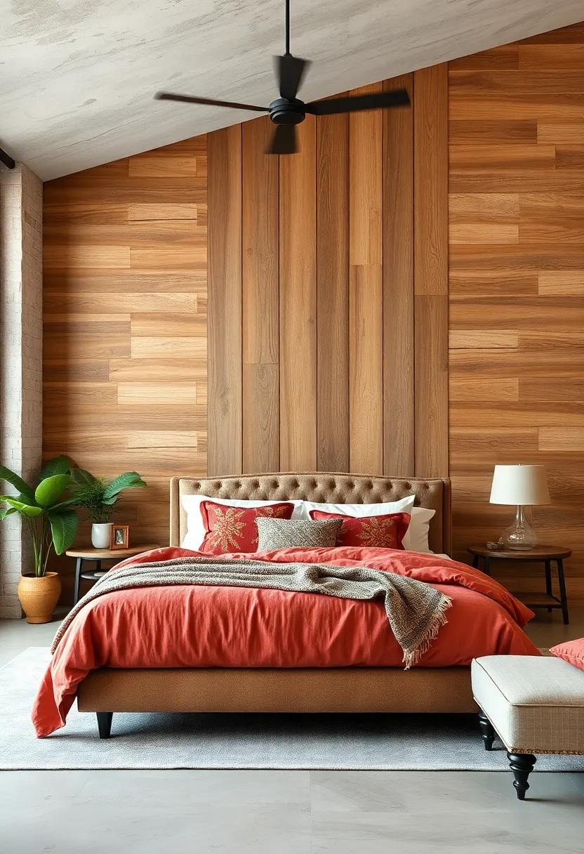 Rustic Barnwood Panels: Consider reclaimed wood for a rustic vintage feel, creating a serene and nature-inspired atmosphere
