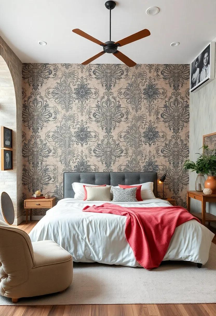 Stenciled Patterns: Use stencils to create intricate designs, enhancing your walls with a hand-crafted, vintage feel
