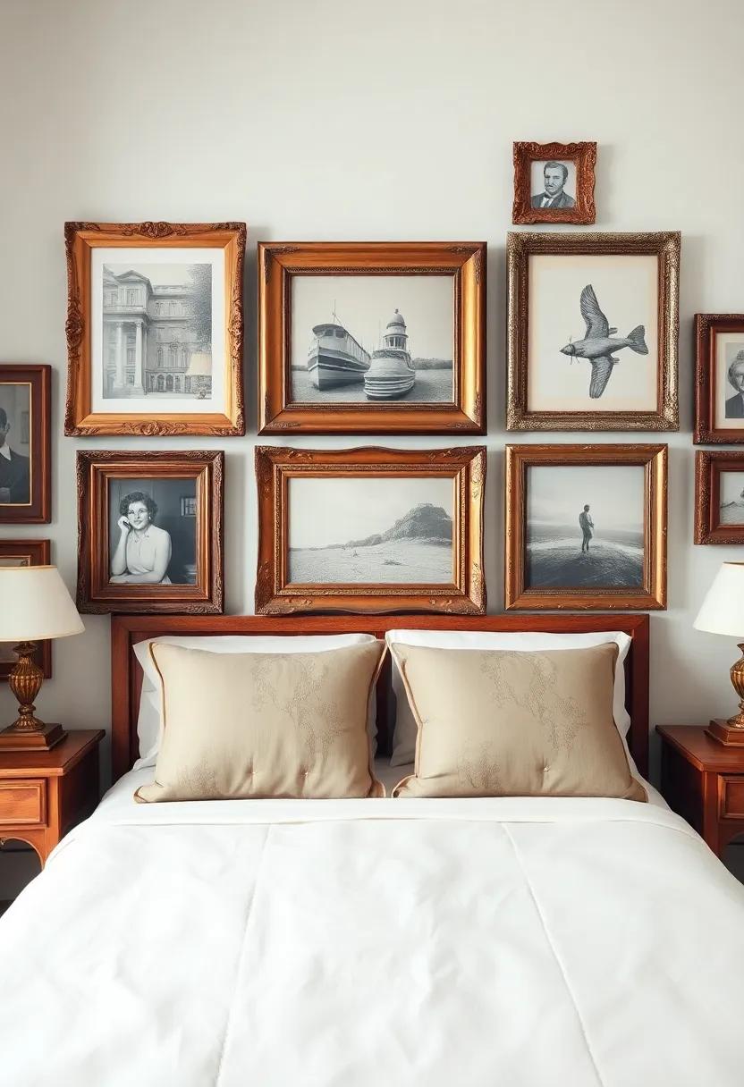 Antique Picture Frames: Curate‍ a collection of mismatched antique frames to showcase​ family‌ photos and artwork, adding a touch of nostalgia to your​ walls