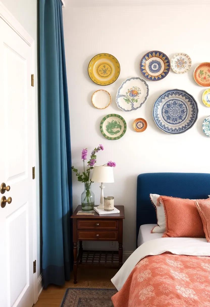 Decorative Plates: Create a whimsical wall display with ⁢vintage plates, bringing a pop of color and pattern to ⁢plain ‌walls
