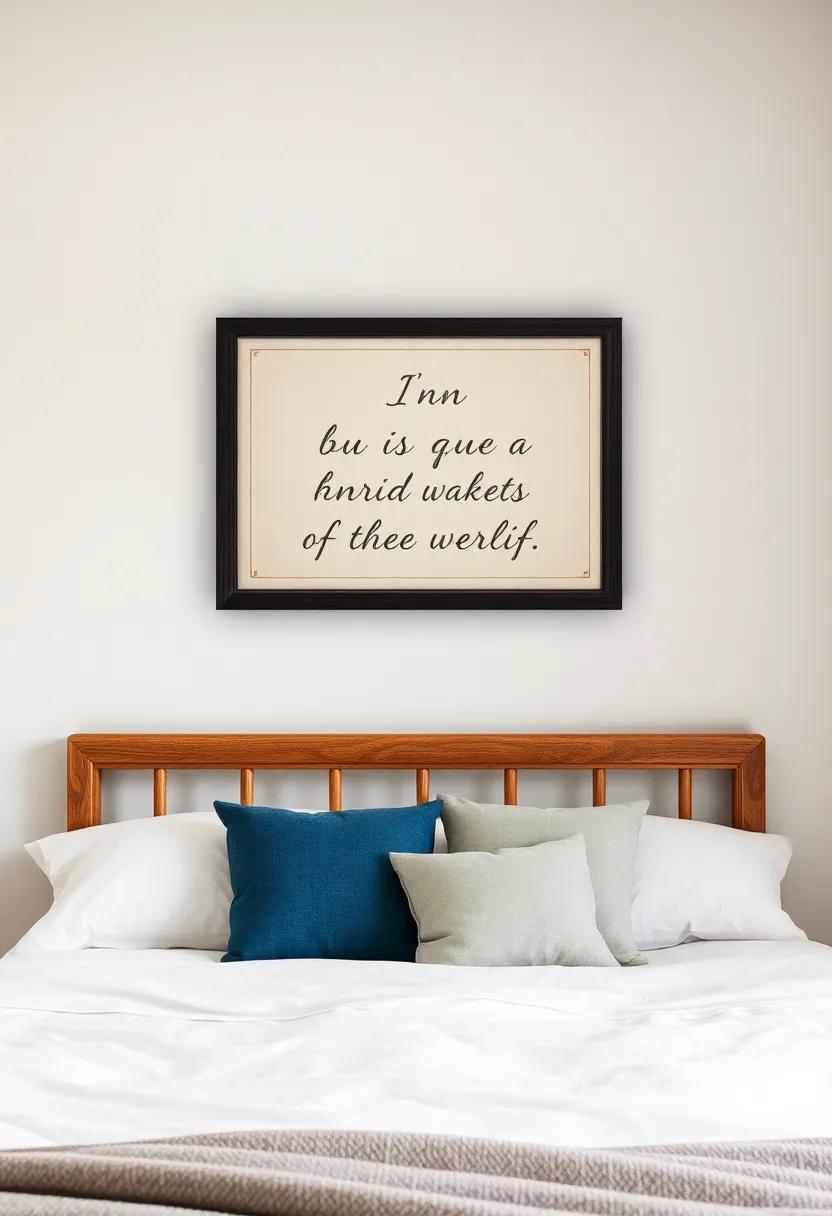 Statement Typography Art: Frame vintage-inspired typography ‍art ​that features meaningful‍ quotes or sayings, blending inspiration with timeless design
