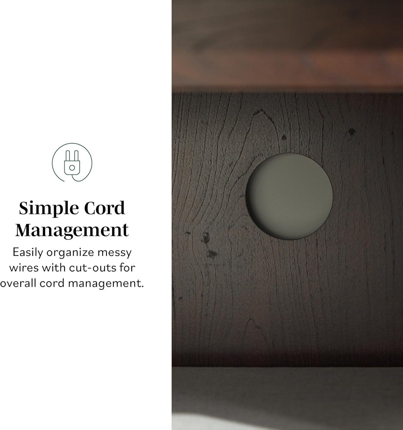 Walker Edison Rustic Wood & Glass Fireplace TV Stand‌ for you