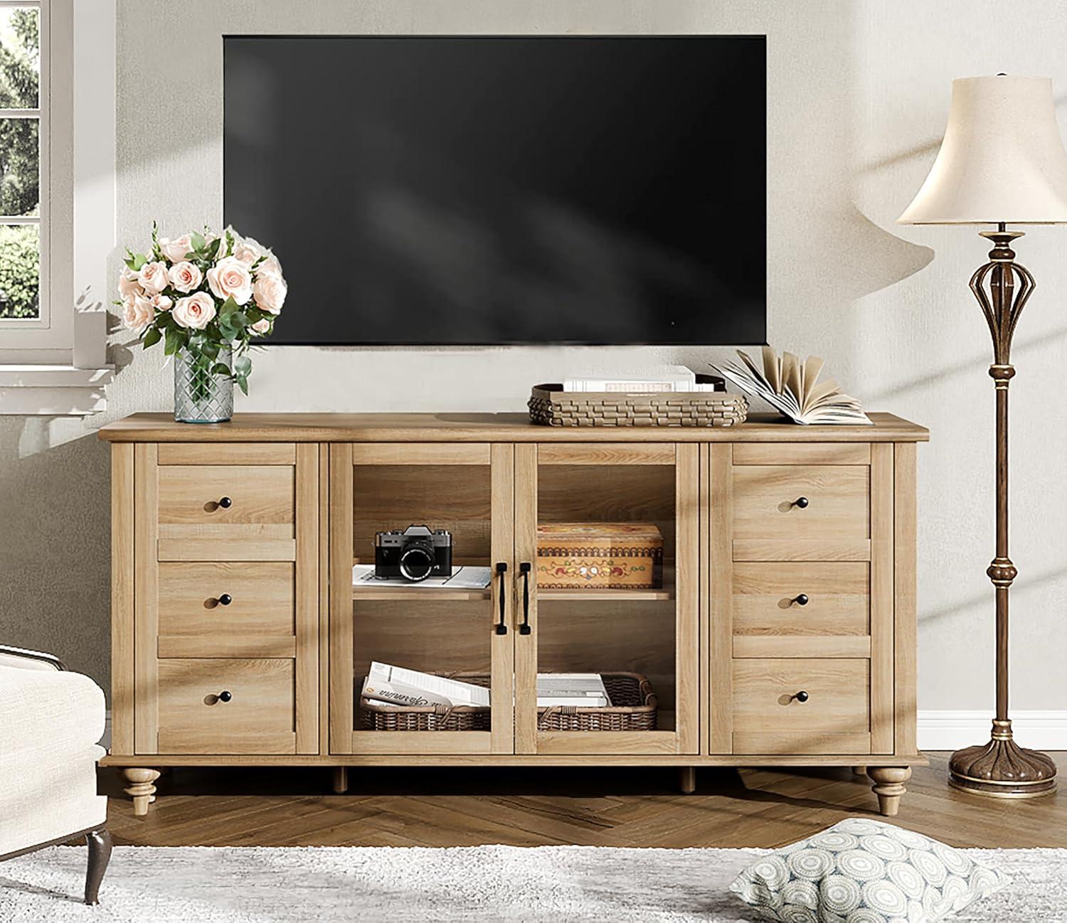 WAMPAT Farmhouse TV Stand for your living room storage