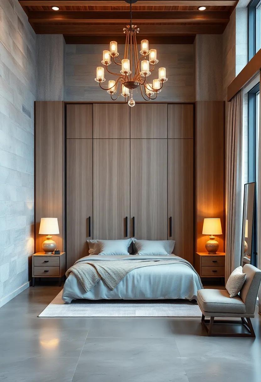 Statement Lighting: Illuminate your space with unique bedside lamps or a stylish chandelier that enhances the room's character