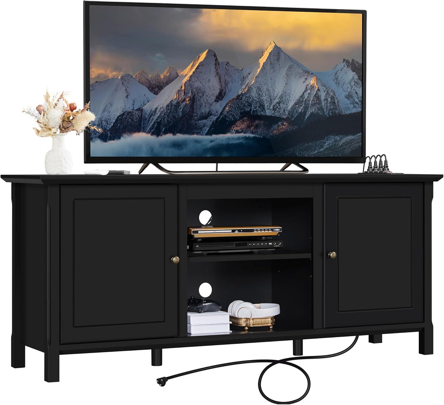 Yaheetech Black TV Stand for 65in TV – when you need storage