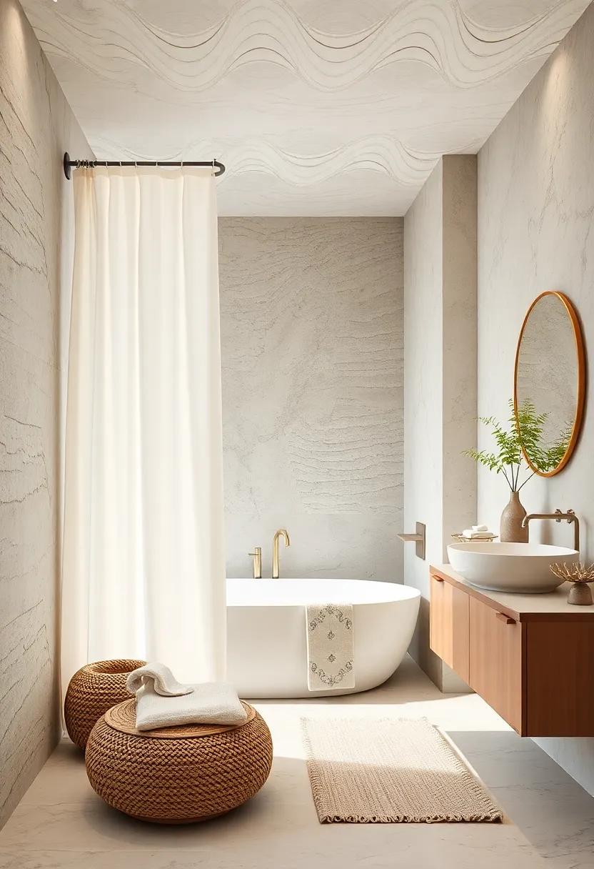 Neutral⁣ Shower Curtain:‍ choose a ‍simple⁢ cotton ​or linen​ shower⁣ curtain that flows seamlessly with your ‌color​ scheme