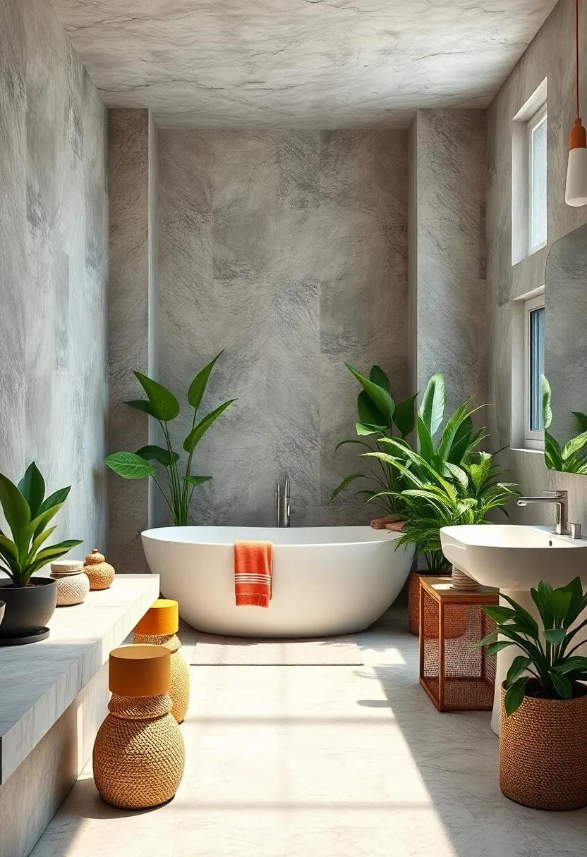 Choose Low-Maintenance Plants: Opt for resilient varieties like pothos or snake plants that thrive in humidity and require minimal care