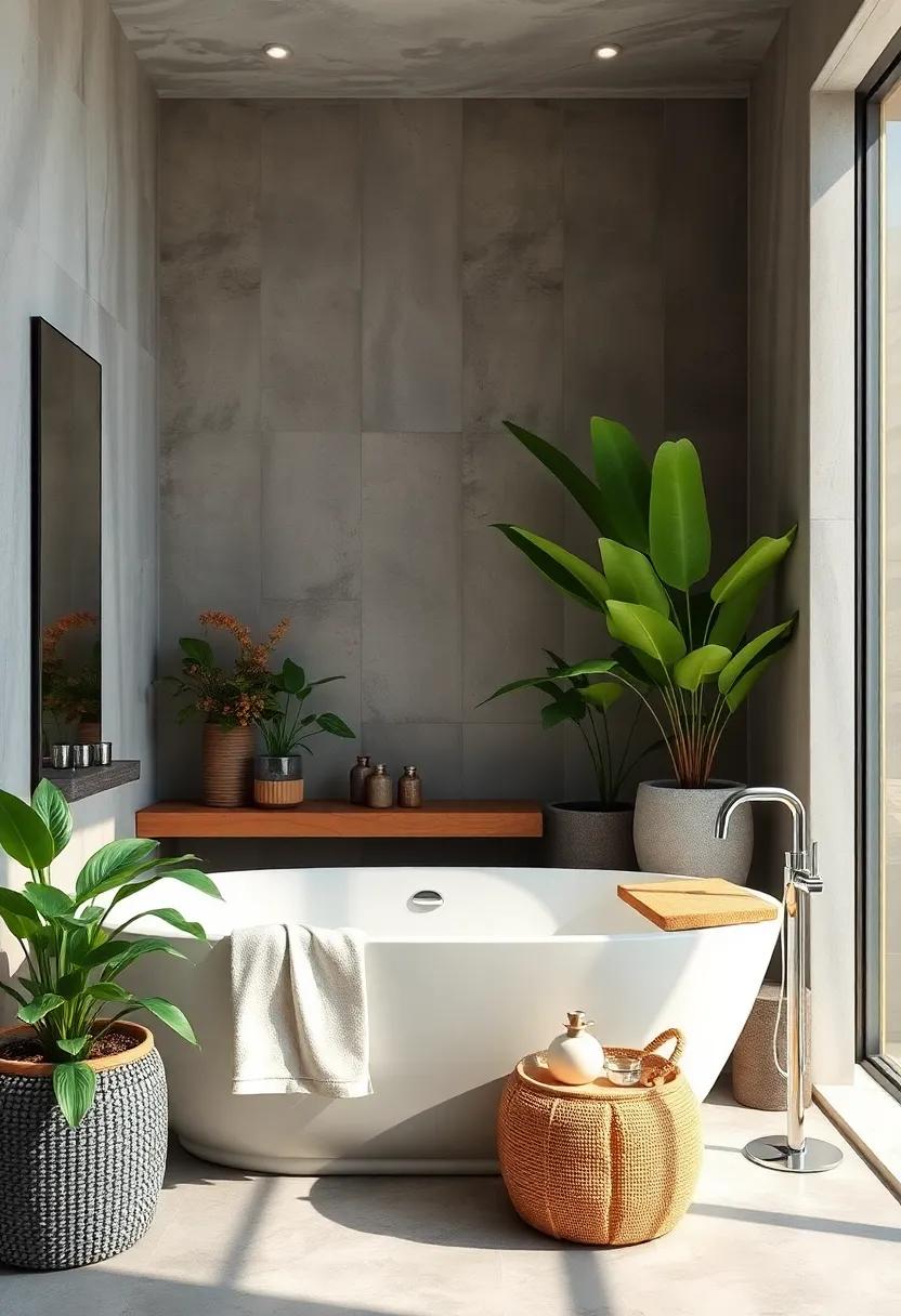 Keep Plants Near the Bath: position plants close to the bathtub to enhance your relaxation ritual with nature’s touch