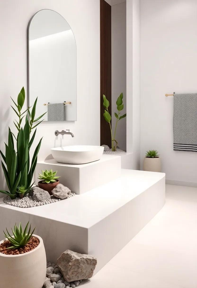 Integrating Succulents and Rocks for a‍ Lively Bathroom Oasis