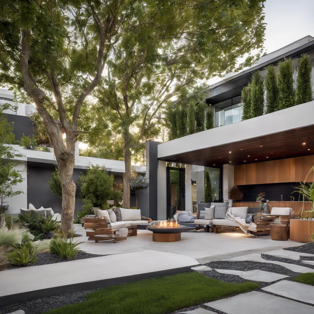 Blending Nature and Architecture with Contemporary Elements in Modern Frontyard Design